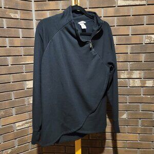 Jockey Black Crew Neck Sweatshirt Soft Fleece Pullover XL